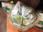 De mand met levensmiddelen